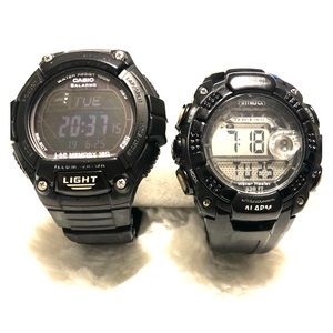 Black Armitron and Casio Watches
